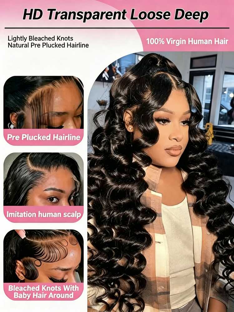 13x6 HD Loose Deep Wave Lace F - High Luxury Skincare ulasan dan harga